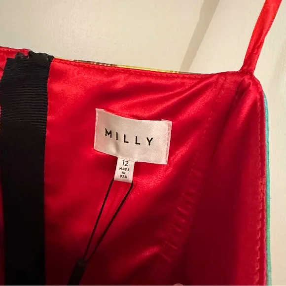 Milly Strapless Gown in Poppy and Green - Picture 6 of 8